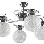 Modavize tuna 4 lü modern camlı salon avize KROM 66 x 21