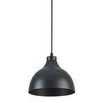 Modavize Vega Modern Tasarım Cafe Mutfak Salon Siyah Renk Tekli Avize (20cm Çap) Siyah içi Siyah 100 x 18