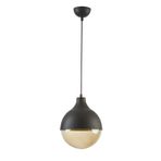 Modavize Vera modern Salon - Mutfak - Yatak Odası bal rengi glop camlı tekli siyah avize siyah 35 x 50