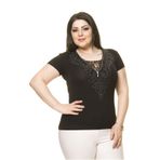 Moday Kadın Büyük Beden Siyah Taş Işlemeli Fermuarlı Body 16c-70008