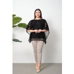 modayız Büyük Beden Sİyah Bluz 30A-2557