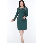 Modayız Yeşil Ispanyol Kol Elbise 30Y-1050 - 54