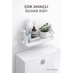 Mode Cool Çok Amaçlı Yapışkanlı Duvar Rafı – Delmeden Kurulum, Mutfak & Banyo Baharat ve Şişe Rafı