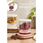 Mode Cool Süzgeçli Turşu ve Zeytin Saklama Kabı – Çift Katlı Akıtma Kapaklı Pratik Mutfak Kavanozu