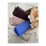 Mode Scarf Tesettür 3'lü Şal Seti (acı Kahve-vizon-mavi) Bambu Kraş