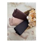 Mode Scarf Tesettür 3'lü Şal Seti (acı Kahve-vizon-siyah) Bambu Kraş