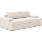 Mode Siesta Pro Kuş Tüyü Kanepe 2 Modül 05 Bej Keten Kumaş Işbir Sünger (Dairenize Teslim)