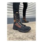 MODE STEP JY999 Strike Bağcıklı Ortopedik Taban Günlük Cilt Erkek Askeri Postal Bot CST Siyah/Haki MSTPJY73840392312