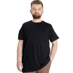 Mode XL 20031 Siyah Bisiklet Yaka Basic Erkek T-Shirt
