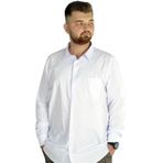 Mode XL 20350 Beyaz Klasik Cepli Likralı Erkek Gömlek