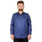 Mode XL 20360 İndigo Uzun Kol Gabardin Çift Cep Erkek Gömlek