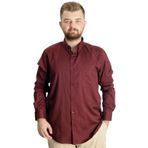 Mode XL 20366 Bordo Uzun Kol Cepli Oxford Erkek Gömlek