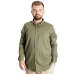 Mode XL 20366 Haki Uzun Kol Cepli Oxford Erkek Gömlek