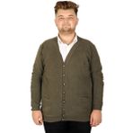Mode XL 20548 Haki Vanize Selanik Düğmeli Erkek Hırka