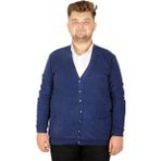 Mode XL 20548 İndigo Vanize Selanik Düğmeli Erkek Hırka