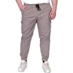 Mode XL 21911 Taş Rengi Keten Kargo Jogger Erkek Pantolon