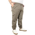 Mode XL 21911 Valencia Bej Keten Kargo Erkek Jogger Pantolon