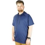 Mode XL 22117 İndigo Kapüşonlu Erkek T-shirt