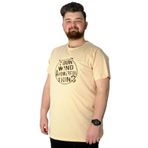 Mode XL 22155 Powerfull Bej Erkek T-shirt