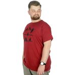 Mode XL 22172 Birds Bordo Erkek T-shirt