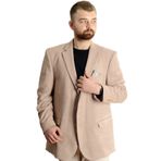 Mode XL 23026 Bej Mono Yaka Erkek Blazer Ceket