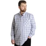 Mode XL 23300 Beyaz Ekose Uzun Kollu Erkek Gömlek