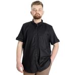Mode XL 23302 Siyah Gabardin Kısa Kol Tek Cep Erkek Gömlek