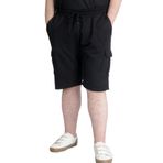 Mode XL 23500 Waffle Siyah Kargo Cep Erkek Şort
