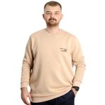 Mode XL 23525 Bej Bisiklet Yaka Erkek Sweatshirt