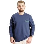 Mode XL 23529 İndigo Bisiklet Yaka Erkek Sweatshirt