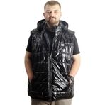 Mode XL 23712 Siyah Kapitone Kapüşonlu Erkek Yelek