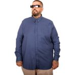 Mode XL 25604 İndigo Cepli Gabardin Erkek Gömlek