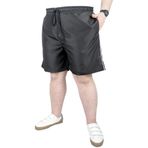 Mode XL Büyük Beden Deniz Şortu White Line 21451 Siyah SIYAH 9XL