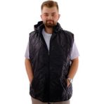 Mode Xl Büyük Beden Erkek Fermuarlı Kapüşonlu Şişme Yelek U24705 Siyah - 6XL