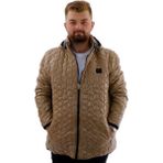 Mode Xl Büyük Beden Erkek Kapitone Mont Kapüşonlu U24606 Kahverengi - 3XL