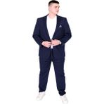 Mode Xl Büyük Beden Erkek Takım Elbise Zara Tintin Basic 24020 Lacivert - 4 Drop - 68