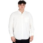 Mode Xl Büyük Beden Erkek Uzun Kol Gömlek Cepli Oxford U20367 Ekru - 3XL
