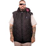 Mode Xl Büyük Beden Kapitone Yelek U25719 Sıyah Rugan - 4XL