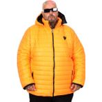 Mode Xl Erkek Buyuk Beden Mont Kapıtone Kapsonlu U25702 - Oranj - 5XL