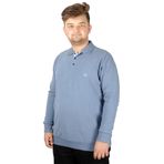 Mode XL Erkek Sweatshirt Polo Vnz Selanik 20440 Mavi MAVI 3XL