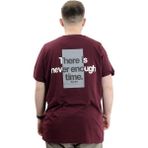 Mode XL U24036 Mürdüm Bisiklet Yaka Baskılı Erkek T-shirt
