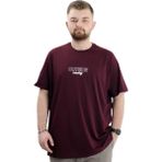 Mode XL U24041 Mürdüm Bisiklet Yaka Baskılı Erkek T-shirt
