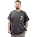 Mode XL U24069 Leaf Antramelanj Erkek T-shirt