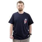 Mode XL U24069 Leaf Lacivert Erkek T-shirt