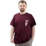 Mode XL U24069 Leaf Mürdüm Erkek T-shirt