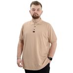 Mode XL U24328 Bej Klasik Polo Yaka Erkek T-shirt
