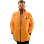 Mode XL U24601 Hardal Kapitone Dik Yaka Erkek Mont