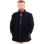 Mode XL U24611 Siyah Dik Yaka Ribanalı Kol Erkek Mont
