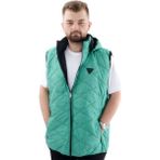 Mode XL U24705 Yeşil Kapüşonlu Şişme Erkek Yelek