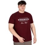 Mode XL U25002 Brooklyn Waffle Mürdüm Baskılı Erkek T-shirt
